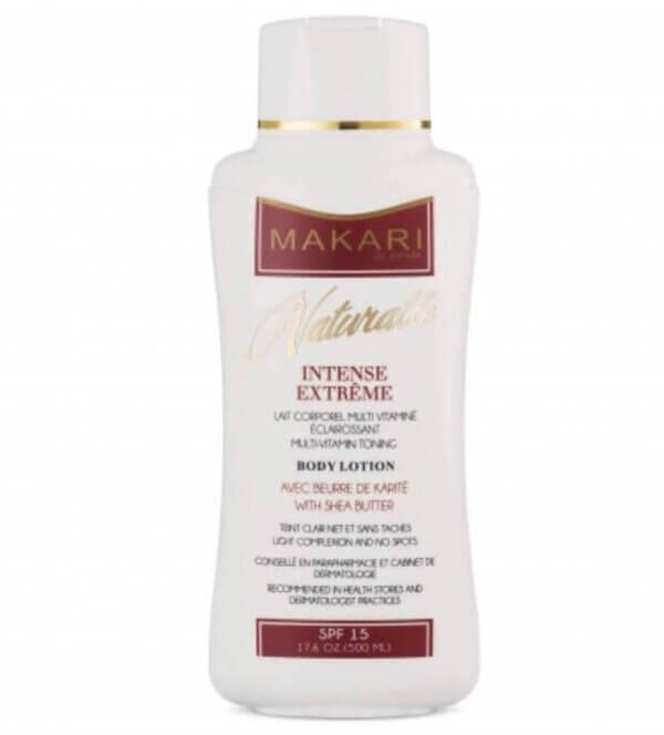 Makari Lait Corporel Éclaircissant Intense Extrême SPF15 pour peau lumineuse